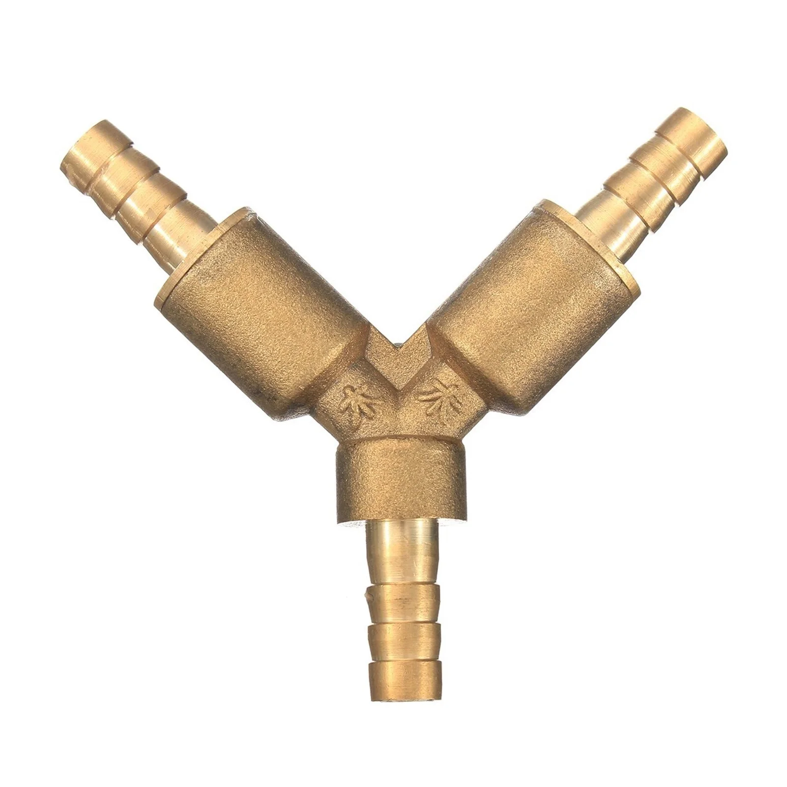 

Tee Hose Barb Fuel Gas Clamp, 5/16" 8mm Brass Y 3-Way Shut Off Ball Valve Fitting,