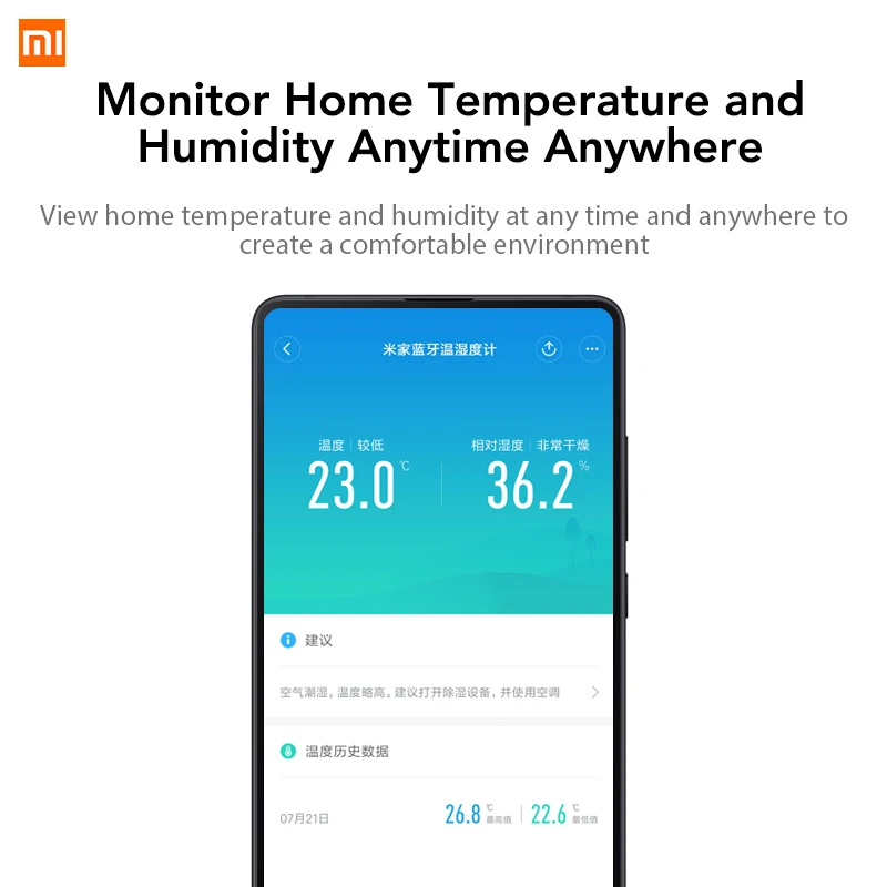 Оригинальный Xiaomi Mijia Smart Bluetooth монитор температуры и влажности Датчик управления