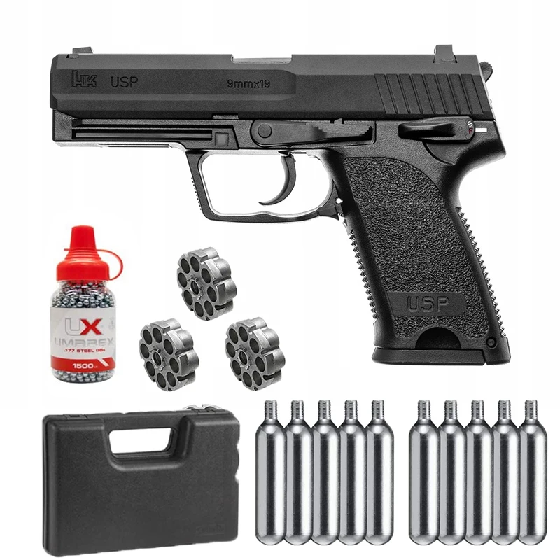 

Pistolet GBB H&K USP Revolver Lead Bullet Toy Gun Lead Bullet Wall Tin Logo Co2 Bullets Classic Gun Bullet Metal Wall Sign