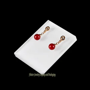 Белая акриловая витрина для сережек, подставка для сережек, органайзер для ювелирных изделий, держатель для сережек, чехол для украшений