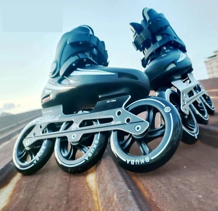 Фото Профессиональная Обувь для роликовых коньков взрослых 3 дюйма ролики на колесах