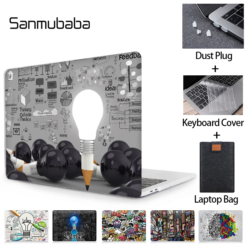 Чехол для ноутбука Sanmubaba Macbook Air 11 13 Pro Retina 15 16 дюймов с колпачком сенсорной панели