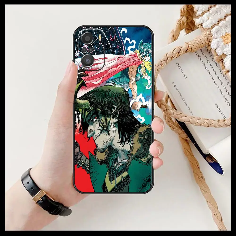 Винтажный мультяшный чехол Loki Laufeyson для телефона XiaoMi Redmi Note 10 9 9s 8 7 6 5 A Pro s T Черный