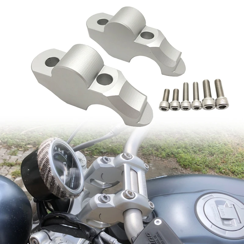 

For BMW R NINE T RNINET R9 T Pure Racer Scrambler R9T 2014-2021 Motorcycle HandleBar Raised Clamp Adapter Handle Bar Mount Rise