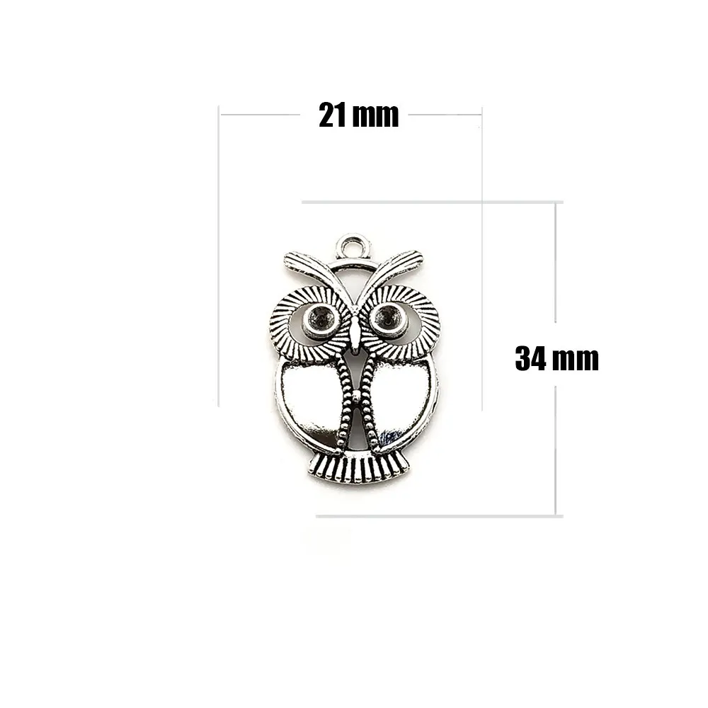 

8pcs/lot Tibetan Silver Color Big Owl Charm Animal Pendant Fit Jewelry Aesthetic Accessories Fit Women Diy Handmade Necklace