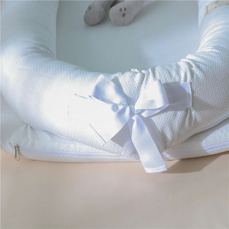 Детская кроватка с сетчатым дышащим гнездом портативная Съемная моющаяся для