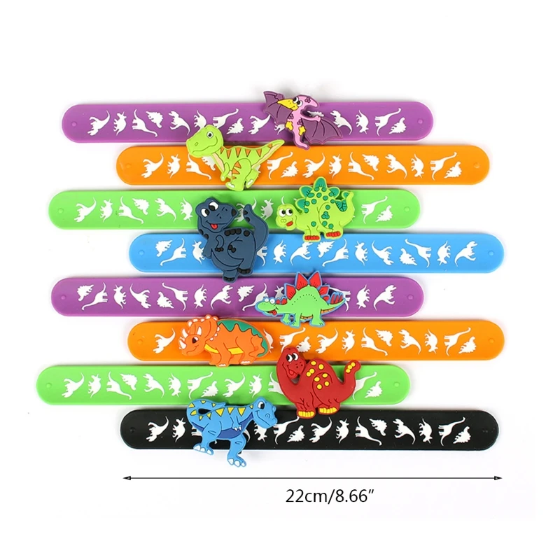

Dinosaur Party Favors Soft Dinosaur Bracelets Toys Silicone Bracelet Safe Non-toxic Kids Children Gifts Hand Ring