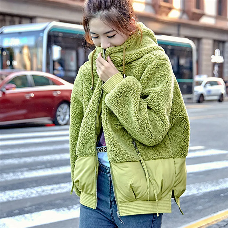 Outerwear &amp Jackets Women Fleece Winter Hooded Patchwork Coats Female Cute Bear Ear Panda Hoodie Coat Outwear Womens N17 | Женская