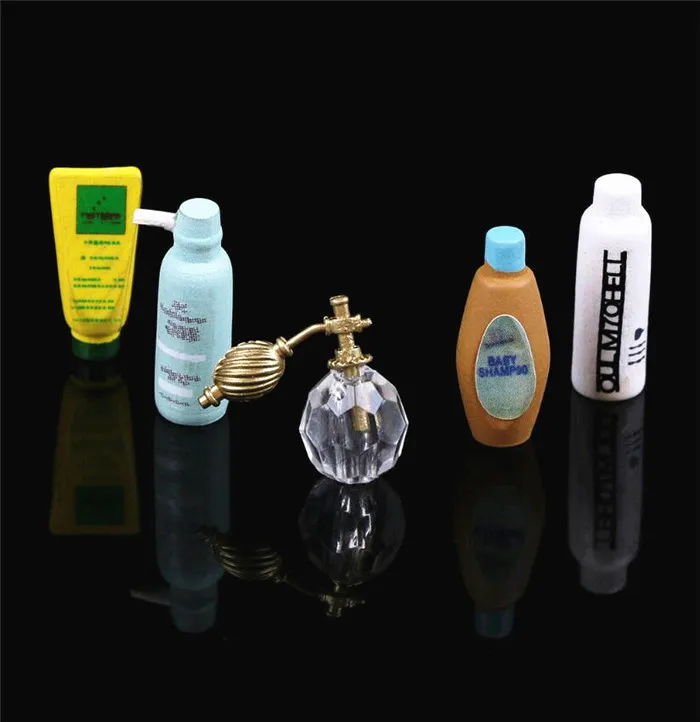 1:12 миниатюрная мебель для кукольного домика гель душа и шампуня ванной 5 шт. в