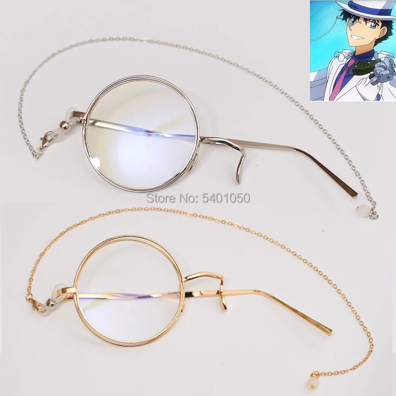 

Anime Detective Conan Kaitou Kiddo Cosplay props Glasses Lolita Photography Prop Kid the Phantom Thief Glasses Eyewear