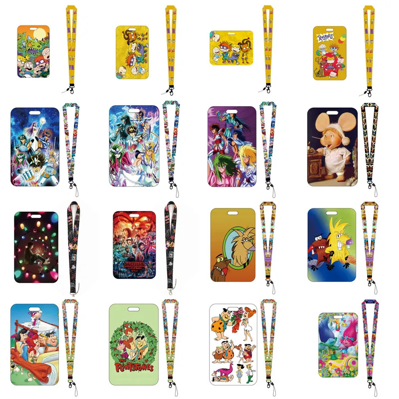 Cartoon Women Girls ID Credit Bank Card Holder Students Bus Case Lanyard Child Visit Door Identity Badge Cards Cover | Багаж и сумки