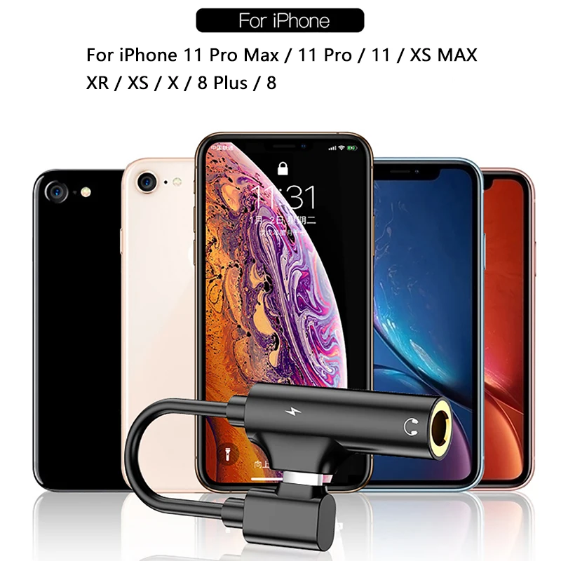 Адаптер для наушников Apple 2 в 1 iPhone 11 Pro Max XS XR X 10 8 Plus |