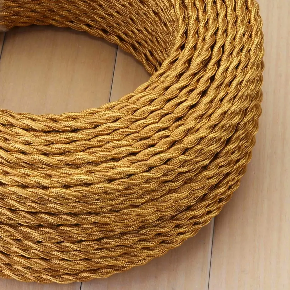 5 м/лот красочный тканевый Электрический провод шнур винтажный подвесной