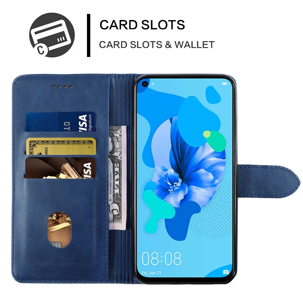 Для huawei Honor 10 Lite 2019 P Smart чехол из телячьей кожи PU кожаный флип-чехол-кошелек с