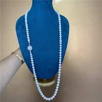 33 8 9mm new natural freshwater pearl long sweater necklace