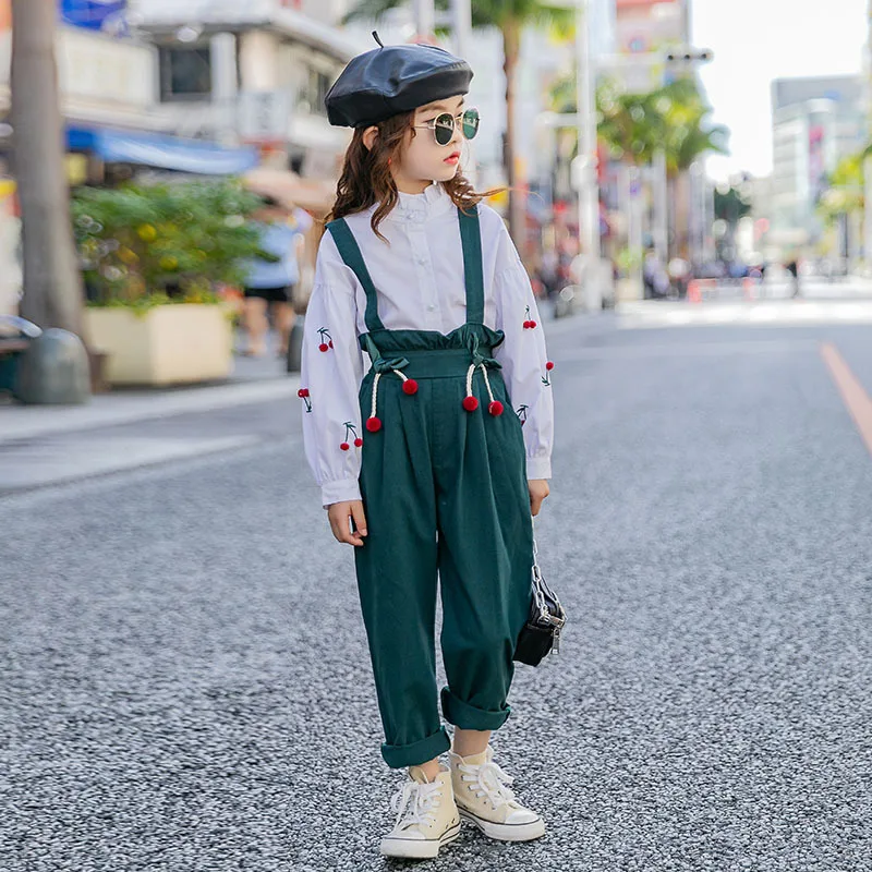 Костюм для девочек Новинка Весна 2020 модный детский костюм из двух предметов в