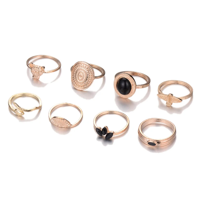 8 шт./компл. комплект старинных колец для женщин в богемном стиле оболочка