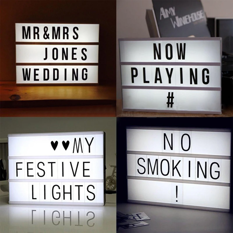 

Light Boxes Cinema Lightbox Led Gifts Tool Card Boxes Lighting Letters 85pcs 85pcs A4 A4 A4 Replacement Board Up Gift DIY