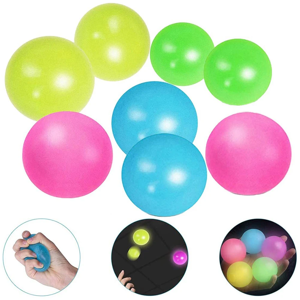 4 шт липкие Globbles мяч игрушка флуоресцентный липкий Target для снятия стресса