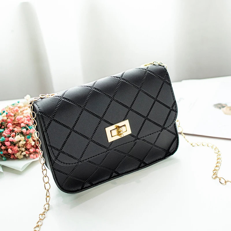 Новая женская антиокислительная сумка на цепочке с ромбовидным узором