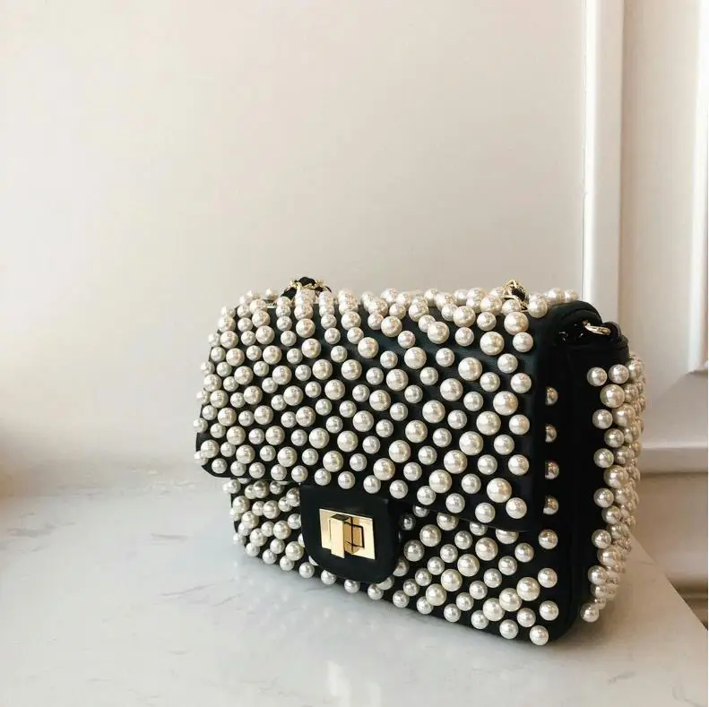 2019 Новый много жемчужным бисером роскошные сумки в руку женские дизайнерские