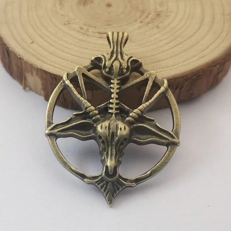 Модный комплект из 2 предметов в винтажном стиле виде пентаграммы Пан Бог череп