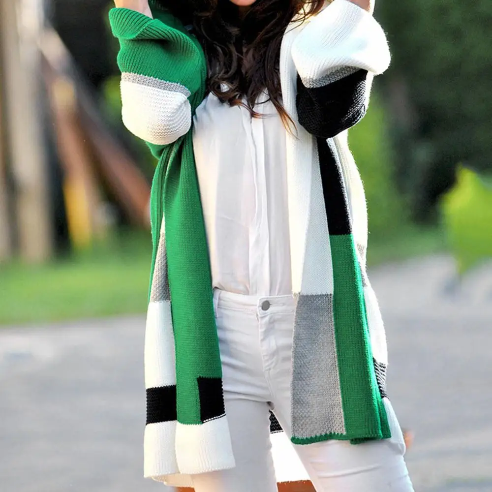 Вязаный свитер кардиган пальто для женщин осенний зимний Mujer Повседневный