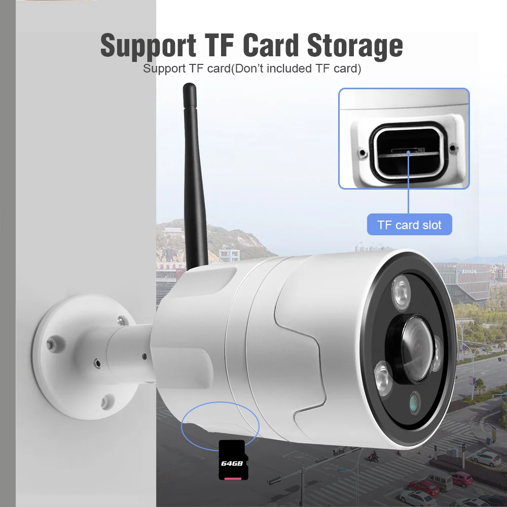 2MP HD 1080P ip-камера безопасности WiFi "рыбий глаз" Беспроводная сетевая камера видео Видеонаблюдение ИК ночного видения CCTV наружная пуля камера
