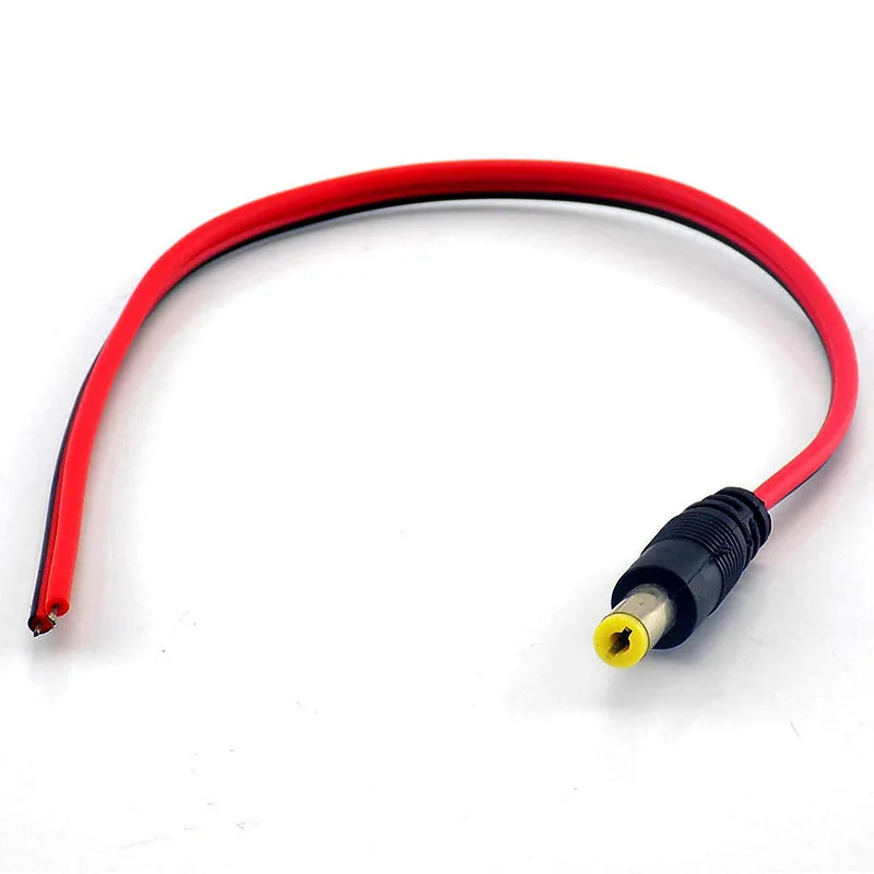 

26cm 12V DC Extension Connectors Male Female Jack Cable Adapter Plug Power Supply 5.5x2.1mm LED Strip Light CCTV Camera