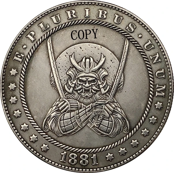 

Hobo Nickel 1881-CC USA Morgan Dollar COIN COPY Type 177