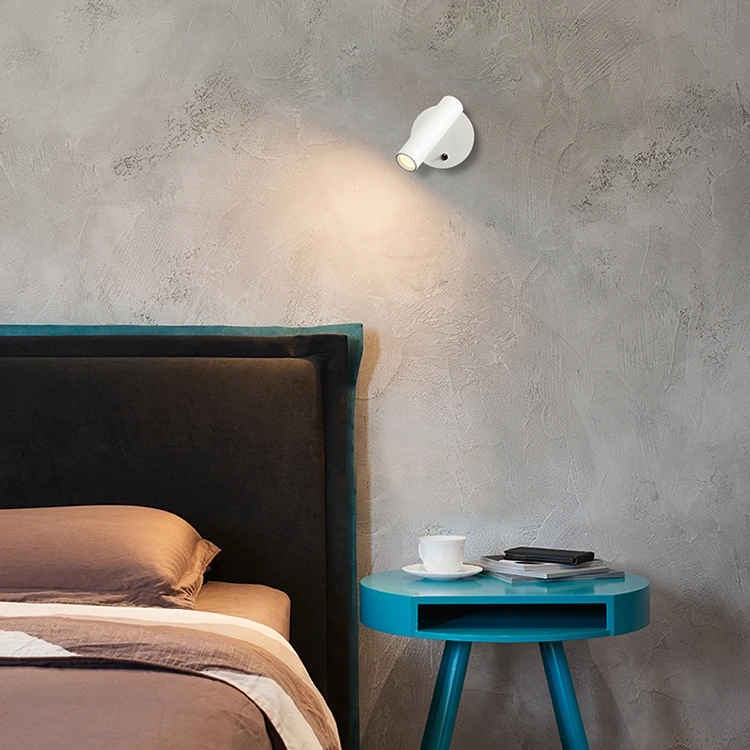 

wall Mounted Bedside Reading Lamp LED Wall Light indoor Hotel Guest Room bed room Headboard book read Light with switch