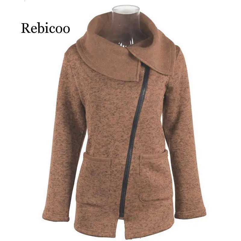 

5XL women's autumn and winter wear warm wool coat diagonal zipper collar jacket ladies clothing women's jacket
