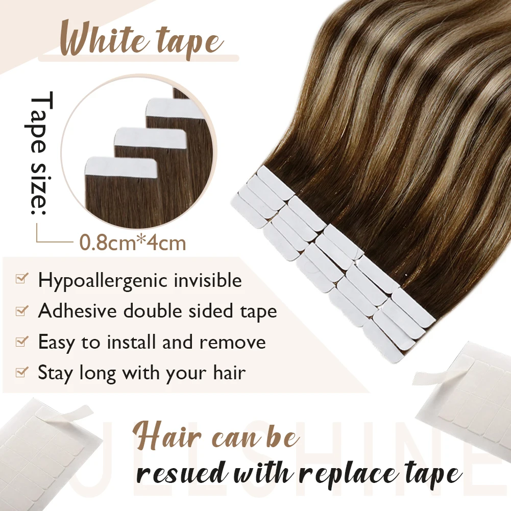 Лента для наращивания волос полностью сияющая 50 г 20 шт. клей на 100% натуральных