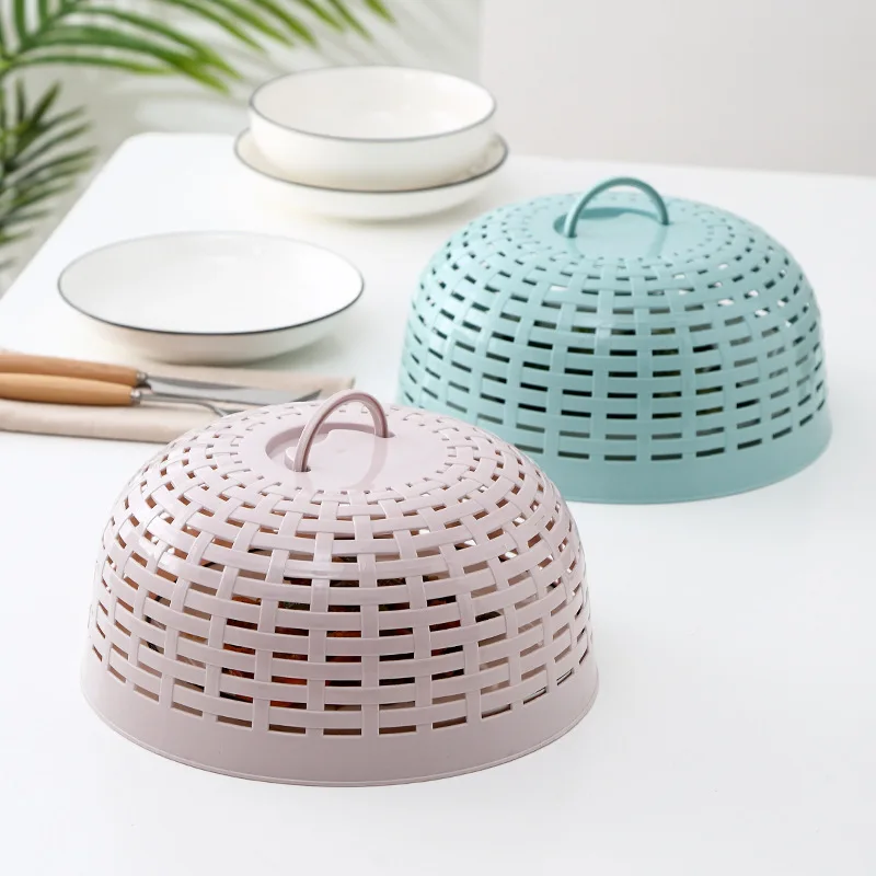 

Household Minimalist Hollow Cover Vegetable Cover Plastic Kitchen round Food Dustproof Fly-Proof Dining Table Food Cover