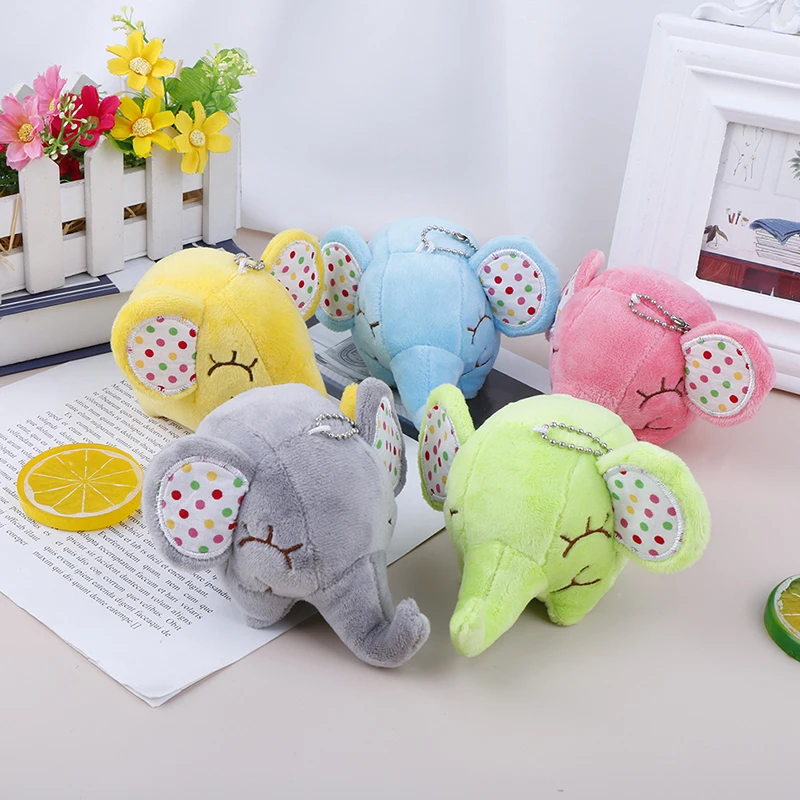 

Kawaii слон чучело плюшевые игрушки мягкие маленькие детские игрушки на цепочке для ключей куклы 10 см