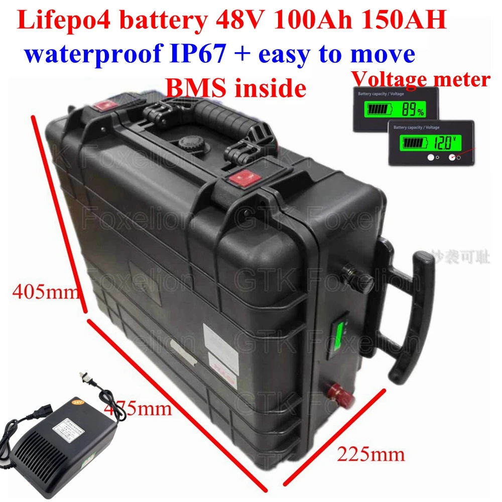 Lifepo4 батарея 48В 100Ah 48v 150AH солнечная 100ah для 5000 Вт 4800 электрических транспортных