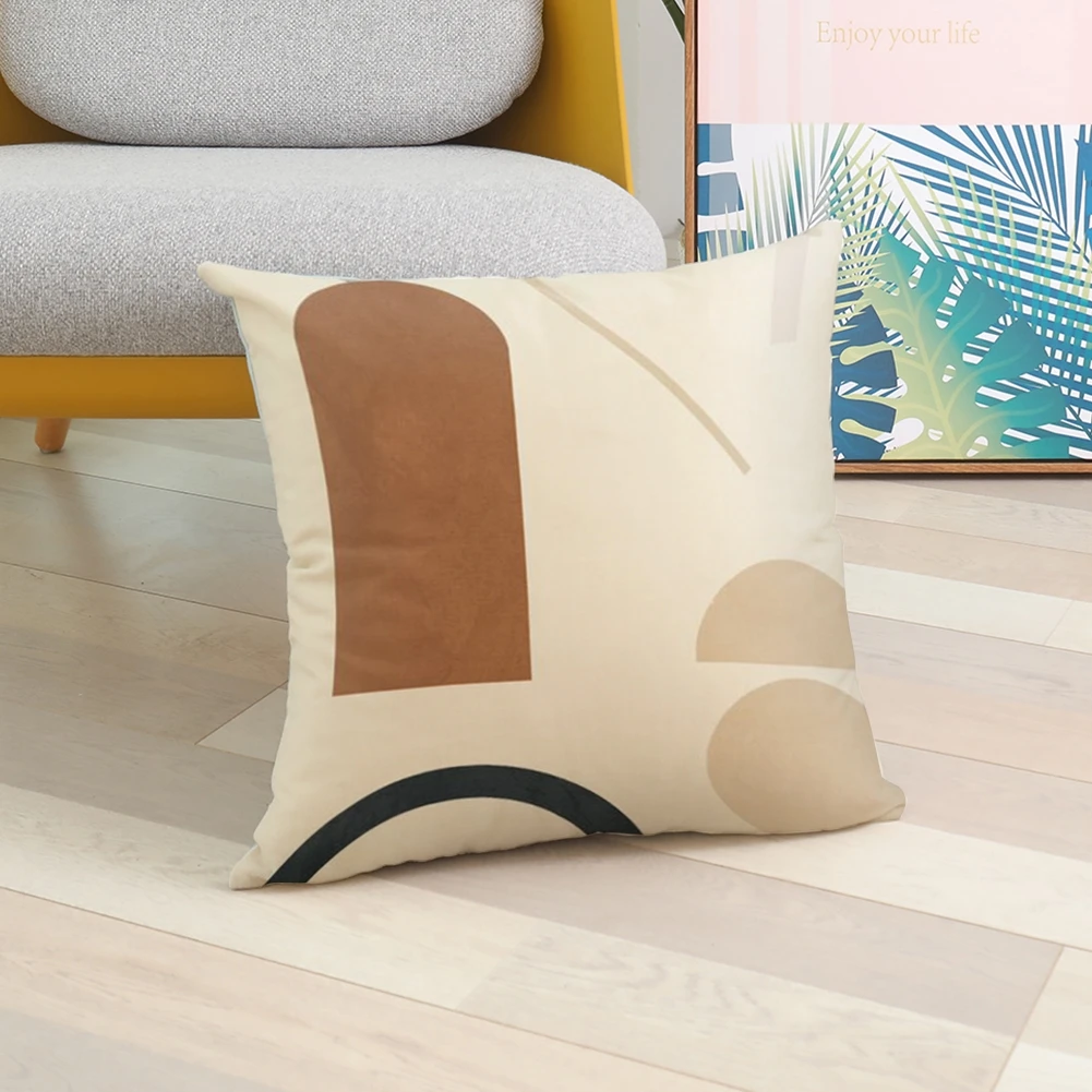 

IMIXLOT Geometric abstract decorative pillow pattern flower Designer Black and white gray cheap cushion cover 45 * 45cm