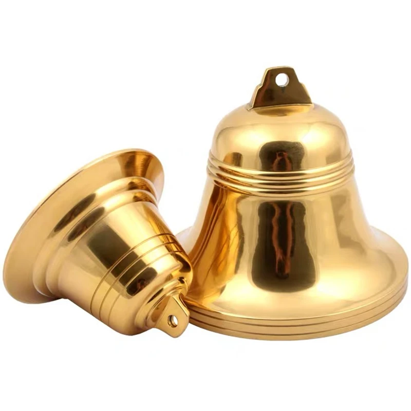 100% Латунные большие Выгравированные громкий звонок 12 см чистый звук для школы