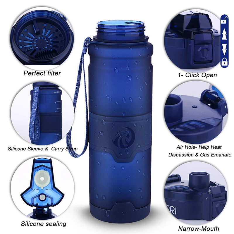 Шейкер для занятий спортом ZORRI Drak Blau шейкер протеиновых коктейлей Bpa Frei Wasser Flasche
