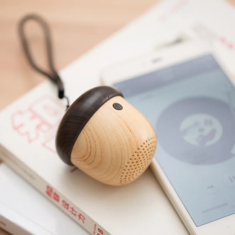 J2 деревянная гайка беспроводной мини Bluetooth динамик стерео звук сумка кулон Новое поступление