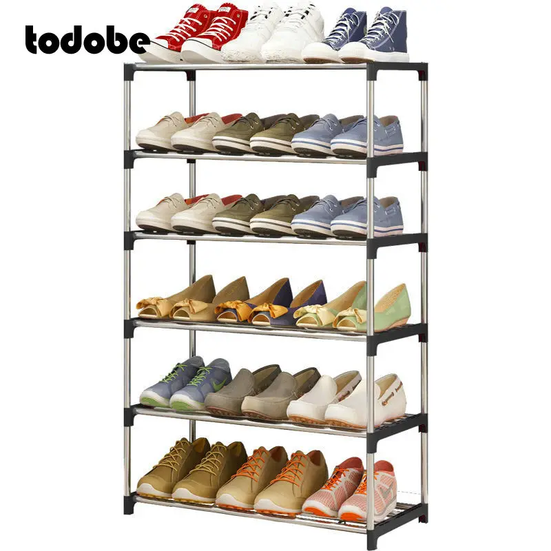 Multilayer Shoe Rack Easy to Install Iron Shelf Entryway Organizer Space Saver Waterproof Dustproof Cabinet | Мебель