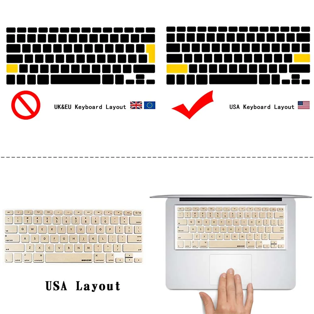 Крышка для клавиатуры ноутбука Apple Air 13 дюймов A1369 A1466/RETINA 15 A1425 A1502 A1398/PRO A1278 A1286/Macbook