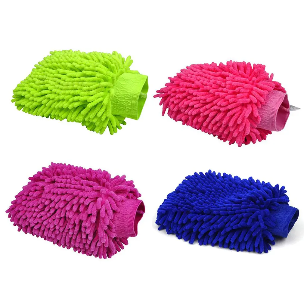 Перчатка для мытья машины двухсторонняя Высококачественная перчатка из синели и