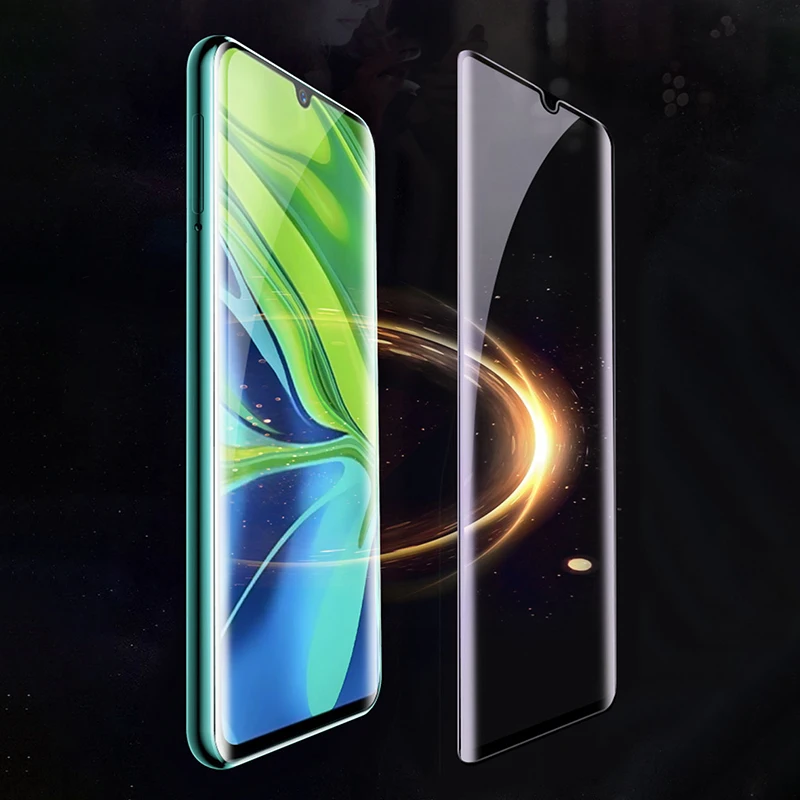 Закаленное стекло для Xiaomi Mi Note 10 Pro 2 шт. полноразмерная Защитная пленка экрана cc9