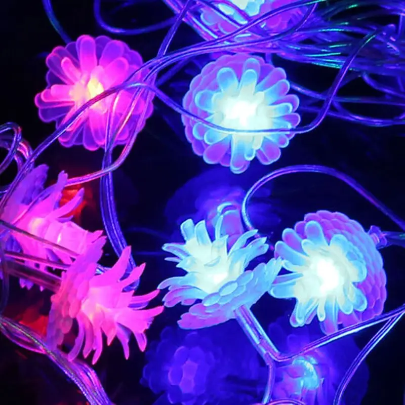 Pine cone LED Fairy String Lights 2M/5M/10M Battery Operated Christmas Garland light for Holiday Wedding Party Home Decorative | Лампы и