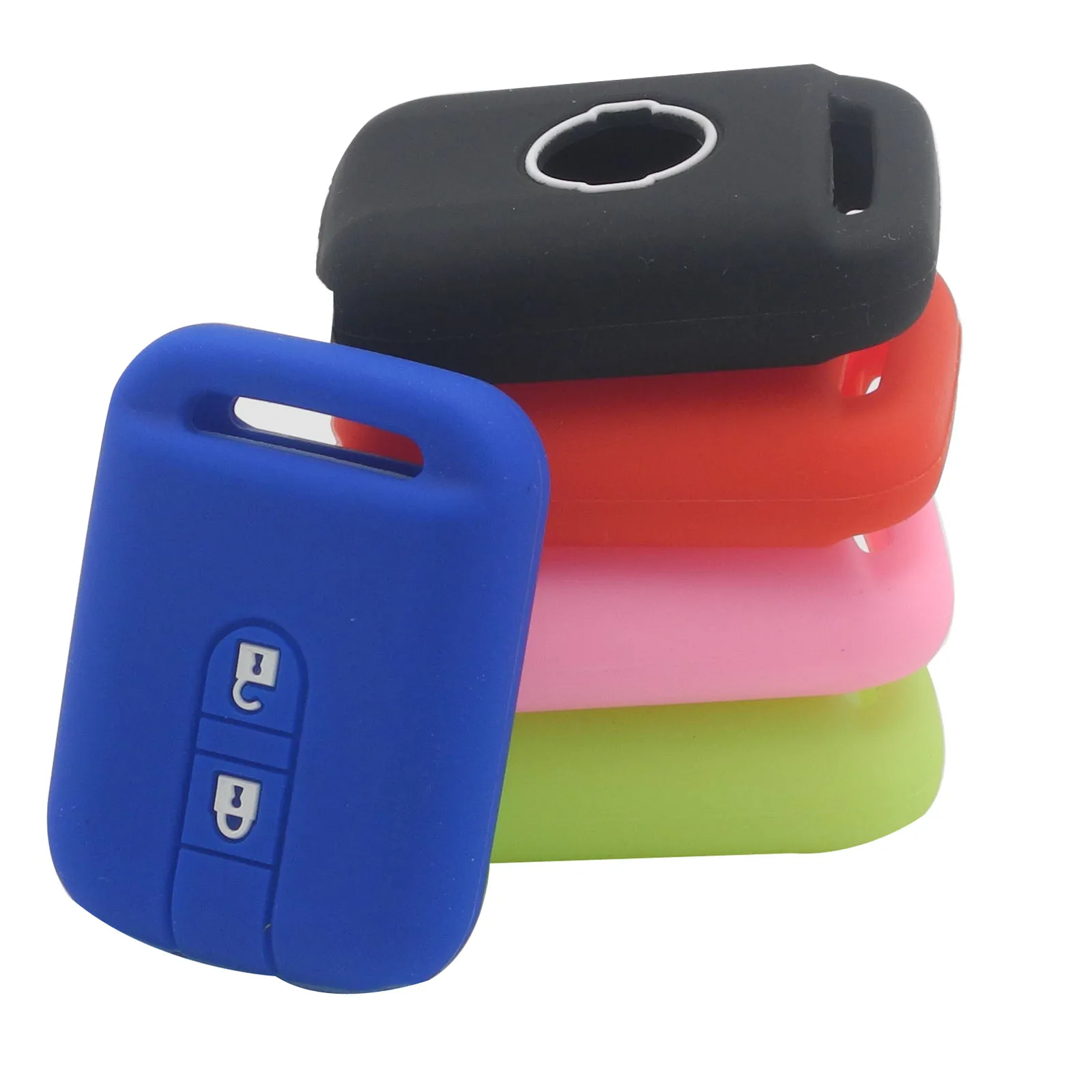 

Kutery 2 BTN Silicone Colorful Remote Key Cover Case For Nissan Qashqai Micra Navara Note X-Trail Almera Protection Replacement