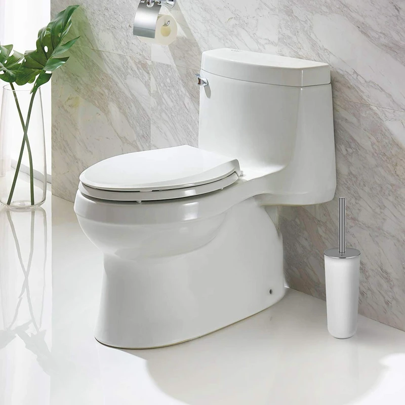 

Toilet Brush And Holder Upgraded Modern Design Durable Shed-Free Bristles And Long Heavy Duty Handle Toilet Bowl Brush For Bathr