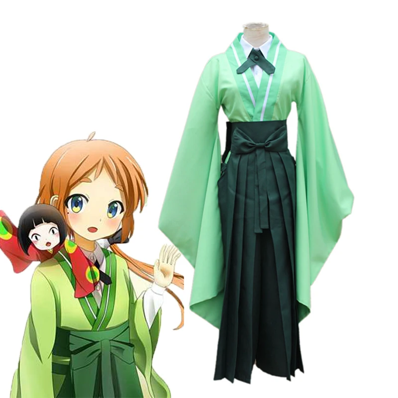 Аниме Urara Meirocho Косплей костюмы Ноно Нацуме Костюм Кимоно Хэллоуин Вечеринка Meirochou