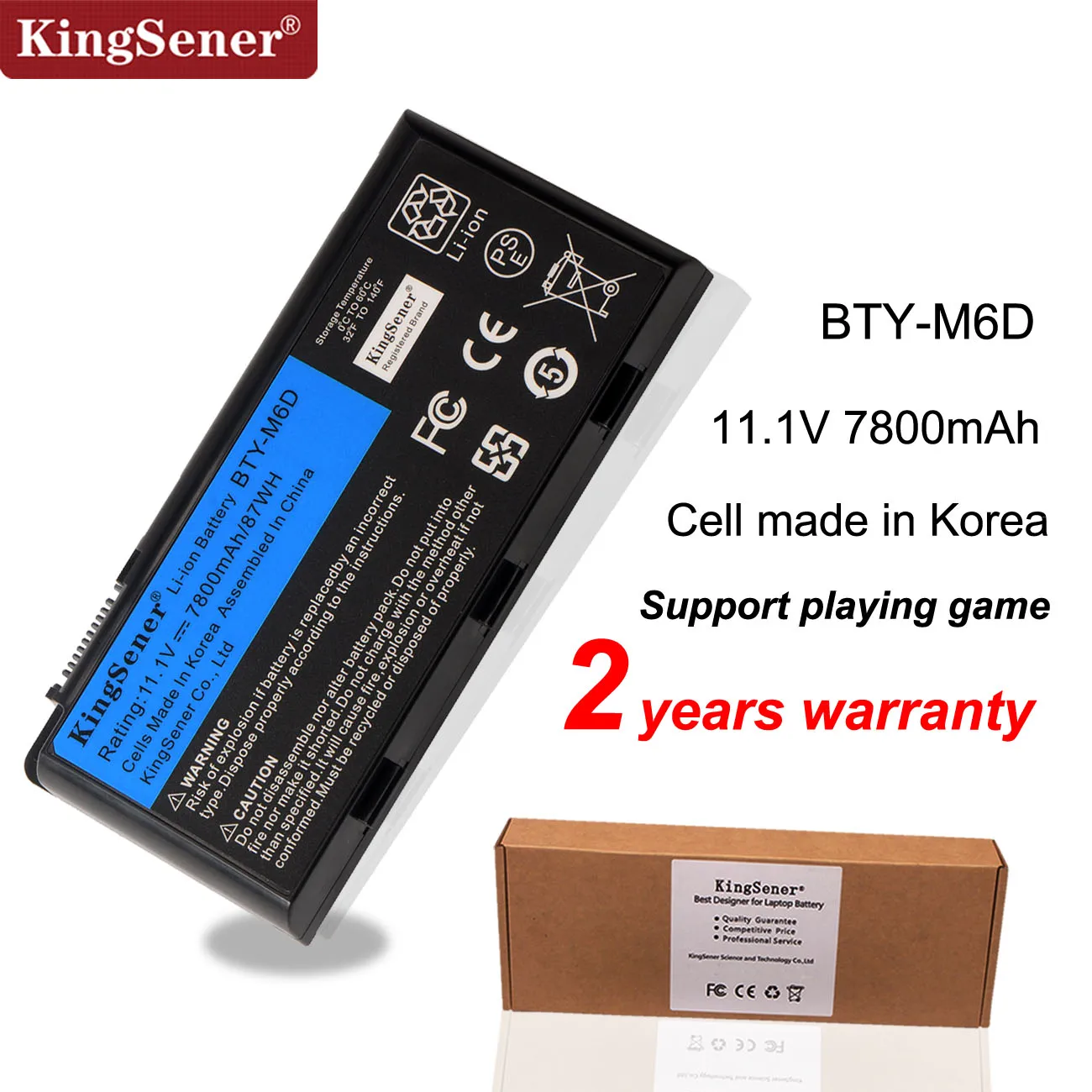 

Kingsener New BTY-M6D Laptop Battery for MSI GT60 GT70 GX780R GX680 GX780 GT780R GT660R GT663R GX660 GT680R GT783R 9CELLS