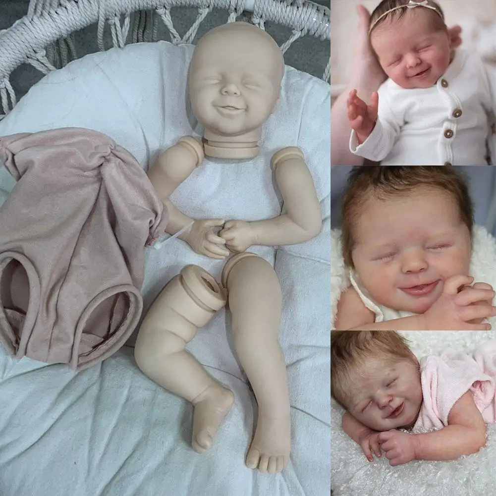 18 Inch 22023 Smile Rebirth Doll Kit Angel Baby DIY Kit L4H7